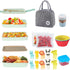 UHAPPYEE Bento box Japanese Lunch Box,Lunch Box Kit 3-In-1 Compartment,Leak-proof Wheat Straw Lunch Container Bento Lunch Box for Adults/Kids (Green)
