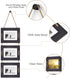 DLQuarts Hanging Picture Frames Collage Wall Decor 5x7 or 3.5x5 with Mat, Rustic Wood 3 Photo Frame, Weathered Black