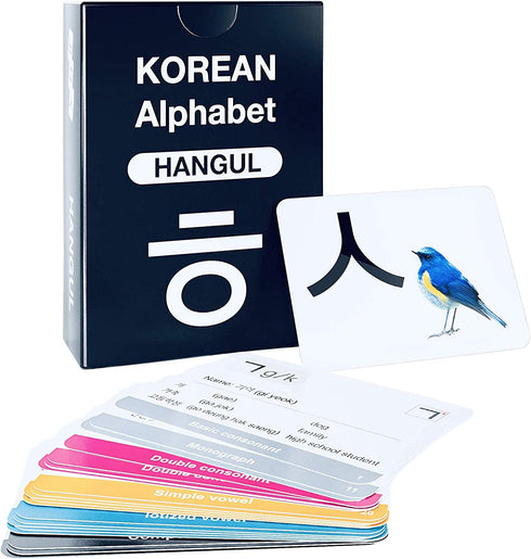 41 Korean Alphabet Hangul Flash Cards – Educational Language Learning Resource with Pictures for Memory & Sight Words - Fun Game Play - Grade School, Classroom, or Homeschool Supplies – Briston Brand