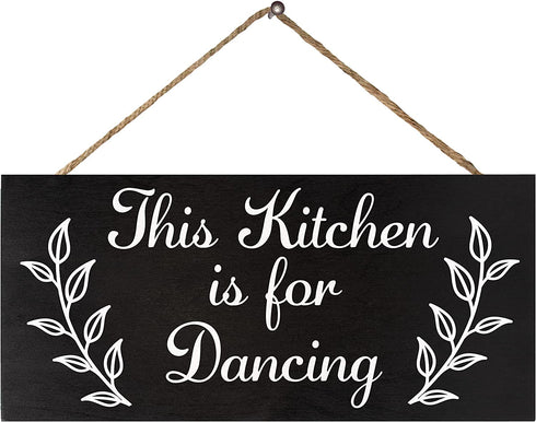 JennyGems Funny Kitchen Signs, This Kitchen is for Dancing, 6x13 Hanging Wood Wall Decor Signs, Farmhouse Kitchen Decor, Kitchen Decorations, Funny Kitchen Wall Art, Home Decor, American Made