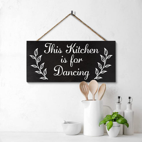 JennyGems Funny Kitchen Signs, This Kitchen is for Dancing, 6x13 Hanging Wood Wall Decor Signs, Farmhouse Kitchen Decor, Kitchen Decorations, Funny Kitchen Wall Art, Home Decor, American Made