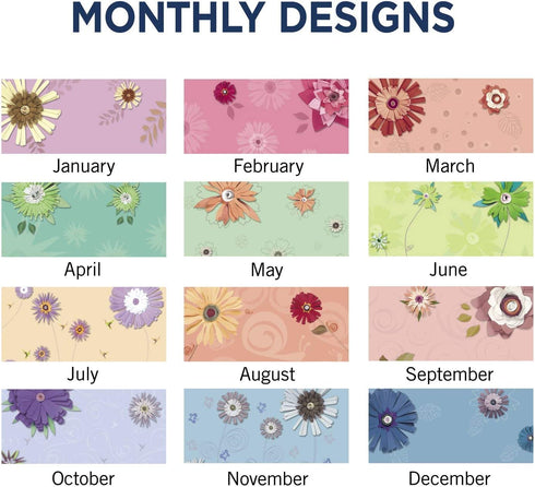 2022 Desk Calendar by AT-A-GLANCE, Monthly Desk Pad, 21-3/4" x 17", Standard, Paper Flowers (5035)