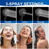 Luxsego High Pressure Shower Head with Handheld, 4 Spray Settings with Anti-Clogging Silicone Nozzles, 59" Stainless Steel Hose and Adjustable Bracket (Black)
