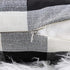 4TH Emotion Set of 2 Farmhouse Buffalo Check Plaid Throw Pillow Covers Cushion Case Polyester Linen for Fall Home Decor Black and White, 24 x 24 Inches