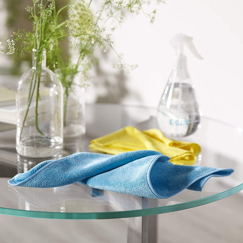 E-Cloth General Purpose Cleaning Cloth, Premium Microfiber Cleaning Cloth, Ideal for Kitchen, Countertops, Sinks, and Bathrooms 100 Wash Guarantee, Alaskan Blue, 4 Pack
