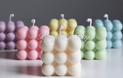 Brighter Sky Bubble Candle, Natural Premium Soy Wax, Beige, French Vanilla, Aesthetic Candles, Gift Ideas, Candle Décor, Gift for Her, Candle Gift, Gift for Friend, Decorative Candles