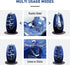 Ronlap Dual Sided Incense Waterfall Burner, Ceramic Backflow Smoke Incense Holder, Cool Aromatherapy Fountain Reverse Smoke Waterfall with 120 Incense Cones+30 Incense Sticks+1 Tweezer+1 Mat, Navy