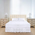 Utopia Bedding King Elastic Bed Ruffle - Easy Wrap Around Ruffle - Microfiber Bed Skirt with Adjustable Elastic Belt 16 Inch Tailored Drop - Hotel Quality Bedskirt, Fade Resistant (King, White)