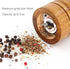Pepper Grinder Salt and Pepper Grinder Set, 8 inch Oak Wood Pepper Mill Salt Grinder, Ceramic Rotor Adjustable Coarseness with Different Colors, Grinder for Spices and Seeds Pack of 2