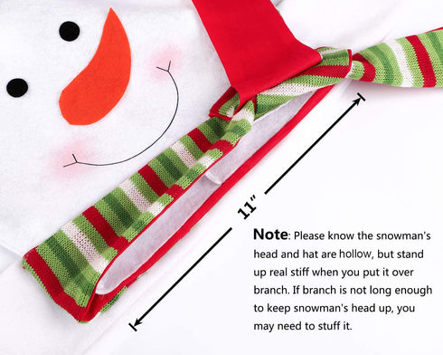 Christmas Tree Topper Snowman Hugger - Xmas Holiday Winter Wonderland Party Decoration Ornament Supplies
