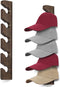 Keletop Hat Rack for Wall Baseball Cap Organizer Hanger (2 Pack) Modern Wooden Hat Holder Wall-Mounted Caps Display for Closet Door Bedroom Entryroom Laundry