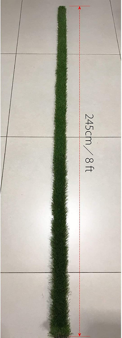 Artificial Grass Decoration Strip Indoor/Outdoor DIY Fake Grass (Width 4cm x Length 245cm, Pine Needle Grass)