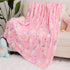 Toneed Soft Throw Blanket for Girls Kids, 50'' x 60'' Fluffy Flannel Warm Blankets for Bed, Plush Washable Decorative Fur Blanket for Room Sofa, Couch and Home Decor