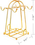 Stainless Steel Wire Rack Display Stand Service for Tea Cups,Bracket,Gold metal stand for coffee cups and saucers.¦