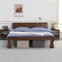 aspeike 3 or 6 INCH Bed and Furniture Risers Set of 4, Durable and Stackable Square Bed Lifts - Lifts Up to 2200 LBs (A Large Area of Groove with Anti Slip Mat) Pack of 4, Brown
