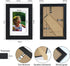 Nacial 4x6 Picture Frame Set of 5,Display Pictures 3.5x5 with Mat or 4 x 6 Without Mat, Tempered Glass for Table Top Display and Wall Mounting Wooden Photo Frame Black