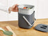 Litem Food Waste Basket Bin a countertop Bucket with Extra Long Handles for Your conveniences 0.68 Gallons (2.6L) (Dark Gray)