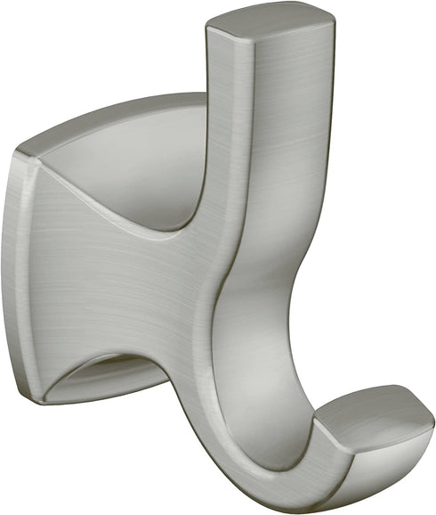 Moen YB5103BN Voss Collection Double Robe Hook, 6.30 x 3.66 x 3.03 inches, Nickel