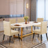 Dining Room Chair Covers Stretch Polyester Parsons Chair Slipcover Removable Washable Kitchen Chair Protector for Dining Room Hotel Set of 4 (Beige)