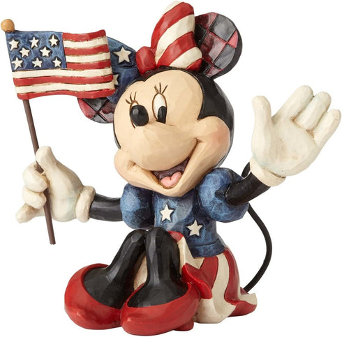 Jim Shore Disney Traditions by Enesco Mini Patriotic Minnie