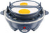 Elite Gourmet EGC007BG Rapid Egg Cooker, 7 Easy-To-Peel, Hard, Medium, Soft Boiled Eggs, Poacher, Omelet Maker, Auto Shut-Off, Alarm, 16-Recipe Booklet, BPA-Free, Slate Blue