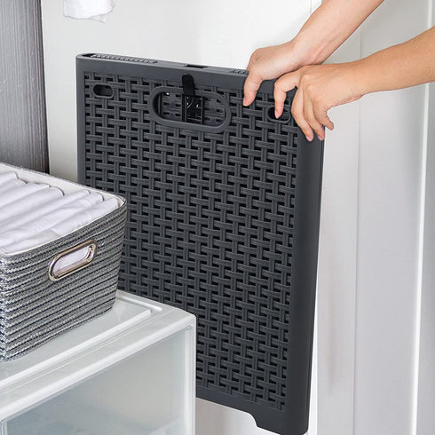 Tstorage Plastic Collapsible Storage Laundry Baskets, Foldable Laundry Hampers, 2 Packs