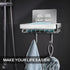 Soap Dish Holder, XaGai Stainless Steel Rustpoof Bar Soap Holder with 2 Hooks for Bathroom Shower Kitchen,Adhesive No Drilling Wall Mounted Soap Bar Holder for Shower Wall - Chrome