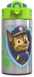 Zak Designs Paw Patrol 15.5oz Stainless Steel Kids Water Bottle with Flip-up Straw Spout - BPA Free Durable Design, Paw Patrol Boy SS