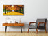 Pyradecor Large Orange Trees Giclee Canvas Prints Wall Art Paintings Pictures for Living Room Bedroom Home Office Decor - Far Seeing Modern Stretched and Framed Autumn Forest Landscape Artwork