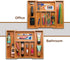 Kitchen Drawer Silverware Organizer - Expandable Bamboo Utensil Tray with Knife Block. Kitchen Silverware Holder or Expandable Drawer Organizer for any drawer, 17? Long, Adjustable from 13? - 22.5? Wide, 2? Deep