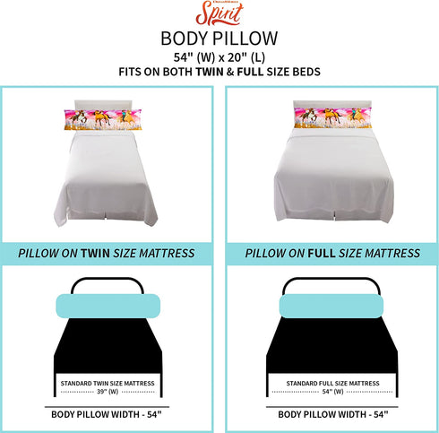 Franco PE0168 Kids Bedding Super Soft Microfiber Zippered Body Pillow Cover, 20" x 54", Spirit Riding Free
