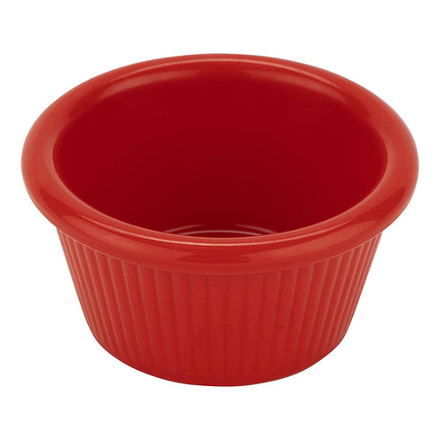 GET Enterprises RM-387-R 2 oz. Fluted Ramekin, Melamine, Red (Pack of 12)