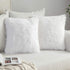 MIULEE Pack of Decoration 2 Luxury Faux Fur Throw Pillow Cover Deluxe Decorative Plush Pillow Case Cushion Cover Shell for Sofa Bedroom Car 20 x 20 Inch White