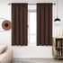 Deconovo Chocolate Rod Pocket Curtain Panel, 38 x 45 Inch, Thermal Insulated Blackout Curtains for Living Room, 2 Panels