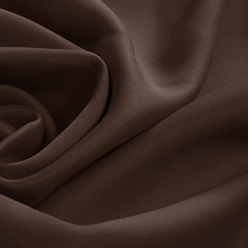 Deconovo Chocolate Rod Pocket Curtain Panel, 38 x 45 Inch, Thermal Insulated Blackout Curtains for Living Room, 2 Panels