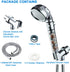KAIREY Zen Shower Head with Beads On/Off,3 Function High Pressure Water Saving Filtered Handheld Ionic Showerhead,Anion Energy Ball Purifying Water Shower ,with 60 Inch Shower Hose and Bracket