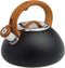 Primula Avalon Whistling Stovetop Tea Kettle Food Grade Stainless Steel Hot Water, Fast to Boil, Cool Touch Handle, 2.5 Quart, Black