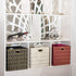 Posprica Storage Bins, Storage Cubes,13×13 Fabric Drawers Organizer Basket Boxes Containers (13×13×13/2pcs, Red/Gold Geometry Pattern)