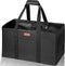 Large Utility Tote Bag, Reusable Grocery Bags Collapsible Tote, Large Tote Bag With Handles Utility Tote Shopping Bags for Groceries, Storage, Picnic, Beach, Pool (Black)