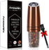 Gravity Electric Pepper Grinder or Salt Grinder Mill?White Light?- Battery Operated Automatic Pepper Mill with Light, Adjustable Coarseness, One Handed Operation, Cleaning Brush, Copper by AmuseWit