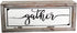 DeliDecor Gather - 12" X 5" Wooden Signs Wall Decor Rustic Embossed Retro Metal and Wood Framed Sign Modern Farmhouse Wall Hanging Art Gather Sign Home Decor