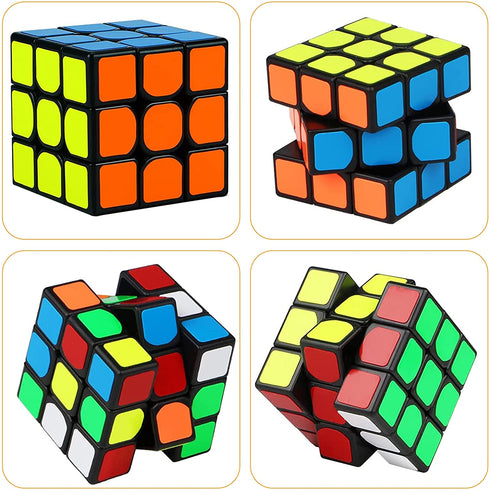 6 Pack Mini Rubix Cubes Tiny 3x3x3 Color Puzzle Cube Toys Stress Relief Party Game Toy to Boys and Girls for Favors Birthday Gifts Party Supplies