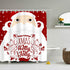 Xmas Holly Jolly Shower Curtain Festive Cute Cartoon Santa Claus with Many Gifts Merry Christmas Shower Curtains Happy New Year Shower Curtain Set with 12 Hooks 60 X 71