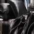 Satin Queen Bed Sheet Set 4 Pieces Black Silky Smooth Bridal Satin Deep Pocket Fitted, Flat, 2 Pillow Cases Wrinkle Stain, Fade Resistant (Black Satin, Queen)