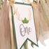Woodland 1st Birthday Decorations - Oh Deer One Banner High Chair, Green Leaf Birthday Crown, highchair decorations for 1st birthday, Woodland Birthday Party Supplies, Enchanted Forest Party Decor