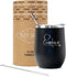 KCT Store Nurse Gifts - Doctor Gifts & Medical Gifts - Essential AF - Stainless Steel Double Walled Wine & Coffee Tumbler - BPA Free Closing Lid and Metal Straw Included - 12 oz (Matte Black)