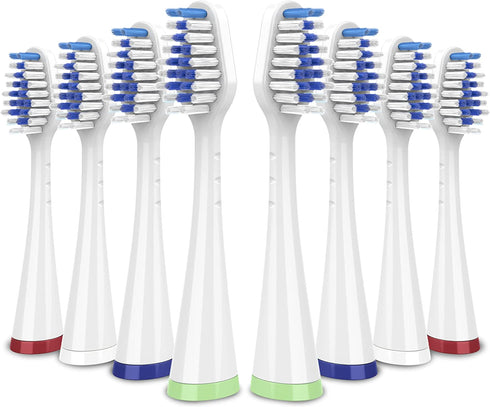 Replacement Toothbrush Heads for Waterpik Complete Care 5.0/9.0 (CC-01/WP-861), STRB-8WW, (8-Pack, White)