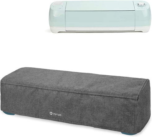 Yarwo Dust Cover with Back Pockets Compatible with Cricut Explore Air (Air 2), Cricut Maker, Maker 3, Heavy-Duty Nylon Cover Storage, Gray