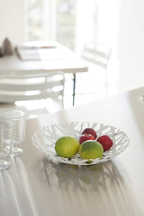 Yamazaki Home Bowl | Steel | Fruit Basket, One Size, White