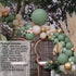 DIY Retro Olive Green Balloon Garland Arch Kit-Ivory White,Sage Green,Metallic Chrome Gold Balloons for Baby&Bridal Shower, Birthday Party, Wedding, Grad, Anniversary Party ¦